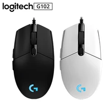 Проводная игровая мышь logitech G102 Prodigy оптическая мышь 6 программируемых клавиш RGB подсветка 6000 dpi Поддержка Windows 10/8/7