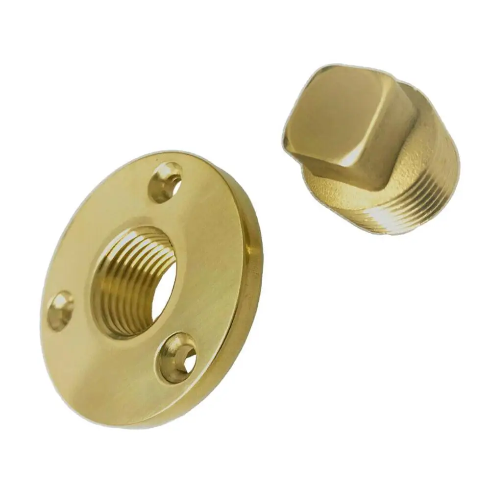 

ISURE MARINE 1Pcs Brass Garboard Drain Plug With O-Ring Boat 1/2''