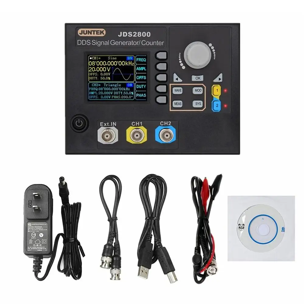 

JDS2800-60M 60MHZ Signal Generator Digital Control Dual-channel DDS Function Signal Generator Frequency Meter Arbitrary Wave