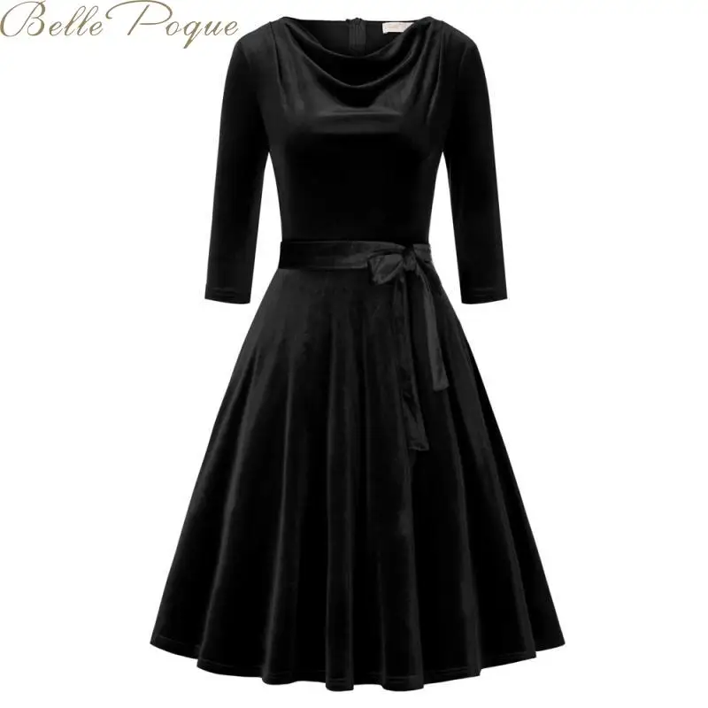 Belle Poque Autumn Winter Dress Women Butterfly Long Sleeve Party Dresses Vintage Celebrity Midi Dresses Vesidos s-2XL