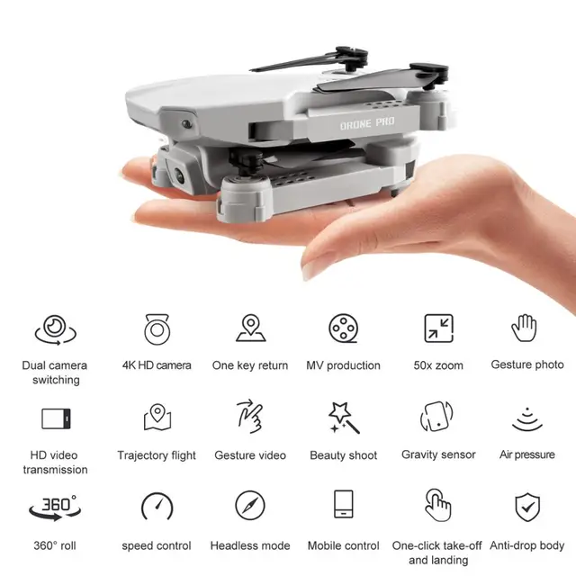 KK5 Mini Drone 4k RC Quadcopter With Camera FPV Air Pressure Altitude Hold Foldable Professional Foldable Helicopter Quadrotor 6