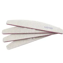  1PC Professional Half Moon Curved Double Side Gray Color Nail Files Buffer Manicure Accessory Tools  Nail Art Care Tool 