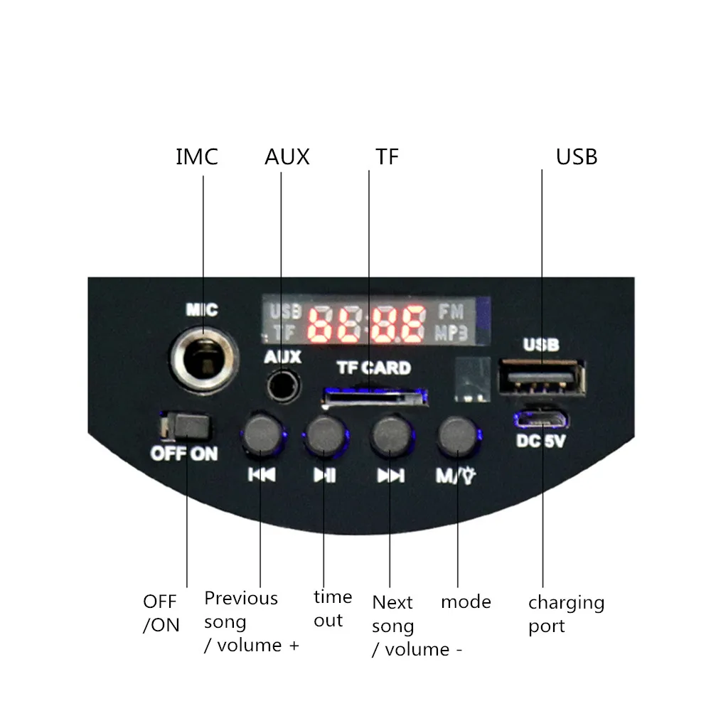 High Power Bluetooth Speaker Super Bass Subwoofer