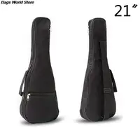 21" Guitar Bag Nylon oxford Ukulele Waterproof Guitar Cover Gig Bag Soft Case Adjustable Shoulder Straps Guitar Carry Bags Black 1