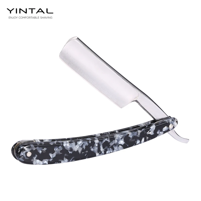 

440C Steel Straight Razor Men Shaving Razors Acrylic Handle Barber Copper Manual Shaver Classic Scraper Ebony Wood Handle Sharp