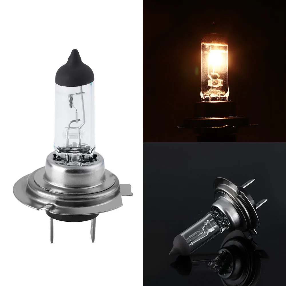

1Pair H7 12V 55W 6000K Car Universal Super Bright White Fog Bulbs Vehicle Halogen Light Source Lamps Automobiles Accessories