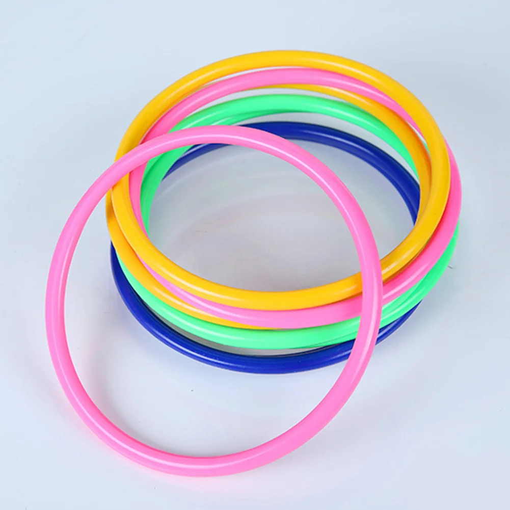 10 шт. детские пластиковые детские игры обруч Наружная игрушка Quoits Забавный сад бросок кольцо красочные ловкость практика бассейн скорость спорт