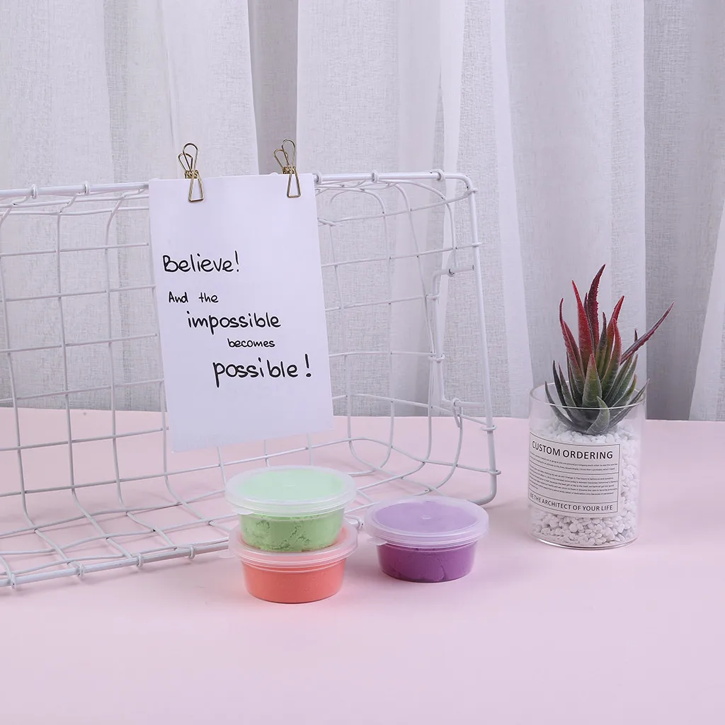 Colorful Cotton Sand Non-Sticky Pinch Mud Educational Toy Kids Gift Fun Stress Reliever Decompression Toy #A