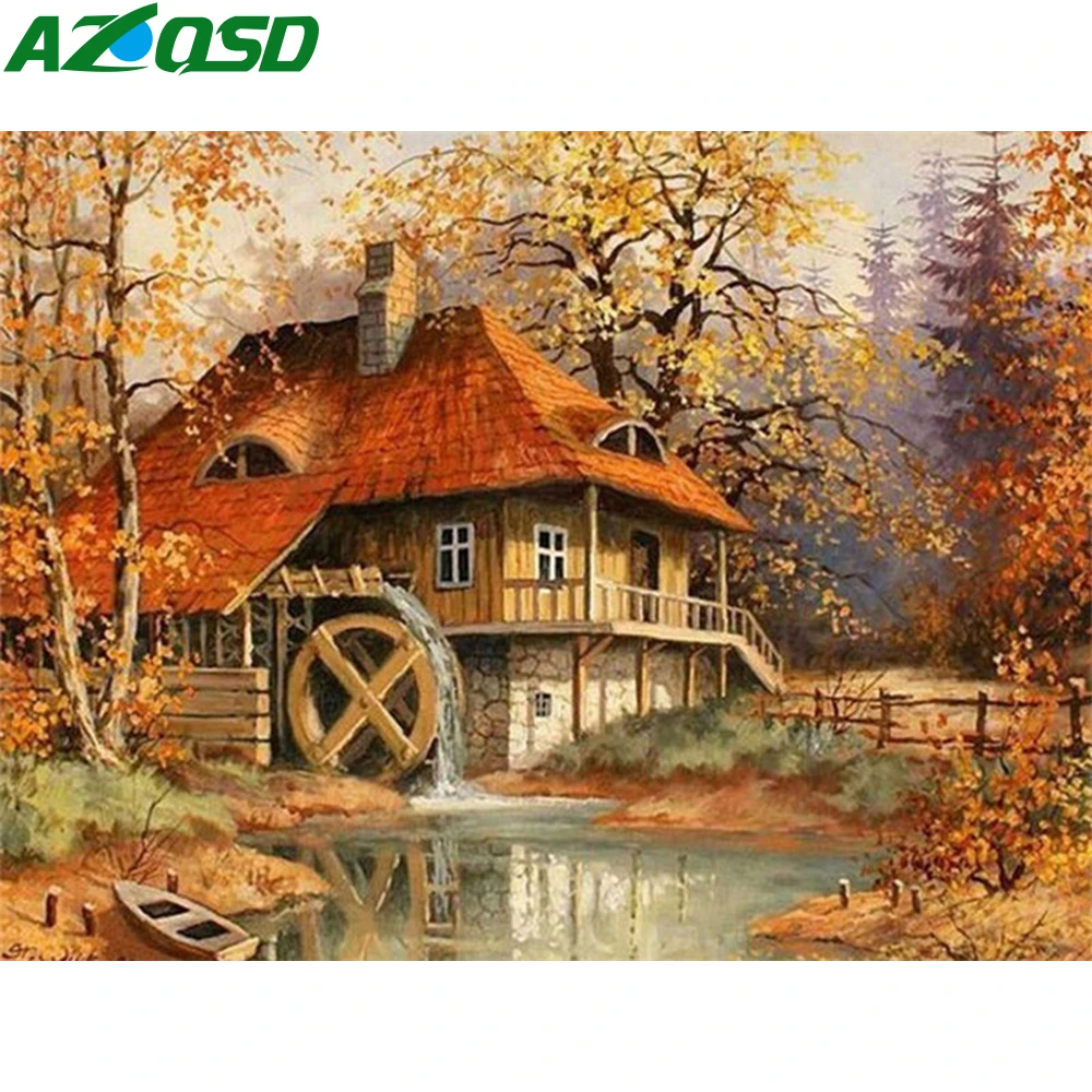 Azqsd 5D Алмазная вышивка мозаика декорации осенний набор декорации Алмазная вышивка распродажа дом полный квадратный дрель украшение дома DIY рукоделие