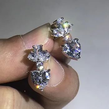 

S925 Sterling Silver Zircon Earrings Gemstone for Women Fine Aretes De Mujer Silver 925 Jewelry Orecchini Oorbellen Bizuteria