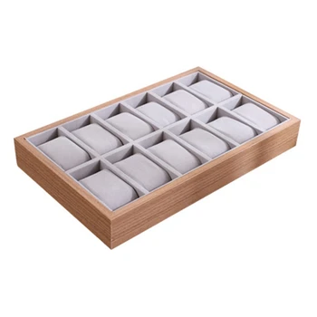 

Pillow Style Jewelry Watch Bracelet Display Tray Box Necklace Earring Container Boxes Case Jewelry Organizer Gift 12 Slots