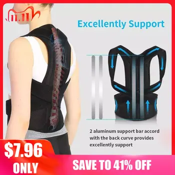

Posture Corrector Back Posture Brace Clavicle Support Stop Slouching and Hunching Adjustable Back Trainer Unisex