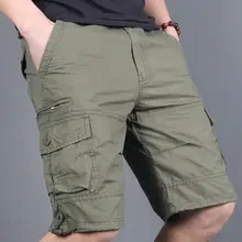 Мужские шорты до колена, Летние повседневные шорты, шорты-карго для мальчиков, мужские мешковатые прямые брюки, мужские брюки размера плюс XXXXL