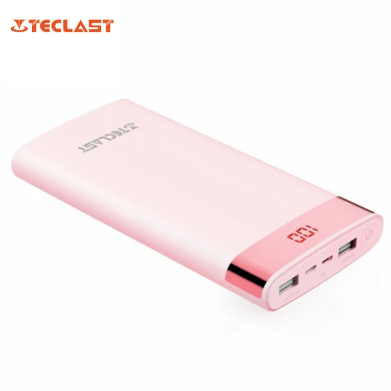 Teclast T200CF 20000 мАч мобильный Банк питания двойной USB Micro USB/8 Pin порты прозрачный