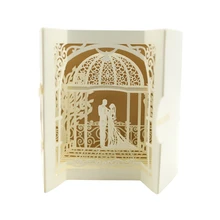 10 шт. милые свадебные приглашения 3D лазерная резка бумаги поздравительные открытки на заказ открытки пожелания подарки для влюбленных