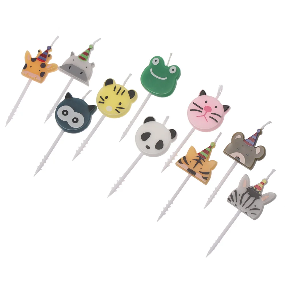 

5PCS/Pack Cute Cake Topper Birthday Candles Gift Craft Environmental Children Cartoon Shape Party Supplies