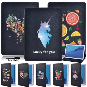 

Tablet Case For HUAWEI MediaPad T3 8.0/T3 10 9.6"/T5 10 10.1"-Tablet Lightweight Hard Shell Pu Leather Smart Cover Case