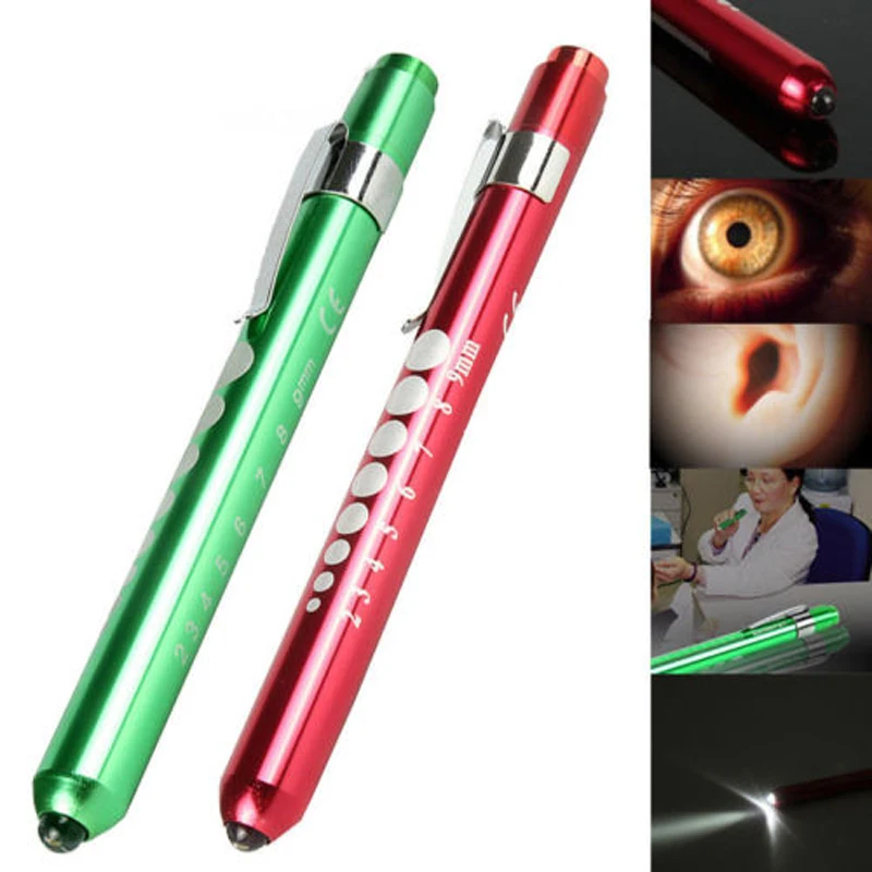 1PC Pen Type Aluminum Pocket Medical Penlight Torch Otoscope LED Flashlight Ophthalmoscope for Doctor Nurse Emergency First Aid