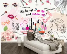 

3d wall murals wallpaper for walls in rolls Modern fashion trend beauty makeup photo frame custom mural photo wallpaper