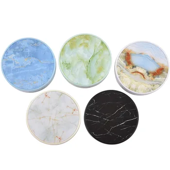 

Plastic Round Marble Contact Lens Box with Mirror Contact Lens Case Travel Glasses Lenses Box WB2013