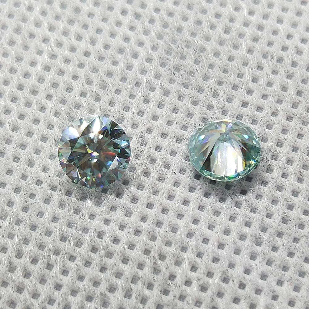 Свободные муассаниты карат камень 3,0-12 мм светильник синий круглый бриллиант отличная огранка ювелирные изделия браслет Камни кольцо материал