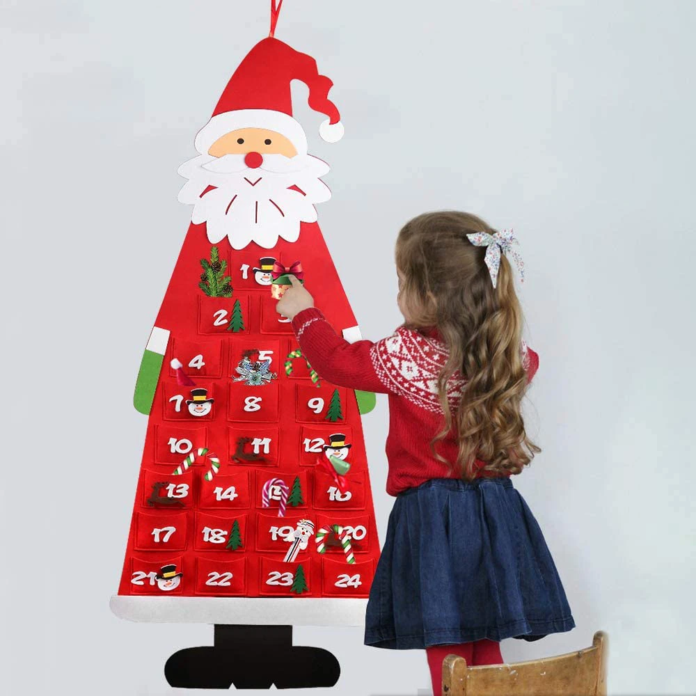 Xmas Calendar Hanging Christmas Advent Calendar Countdown To Christmas 
