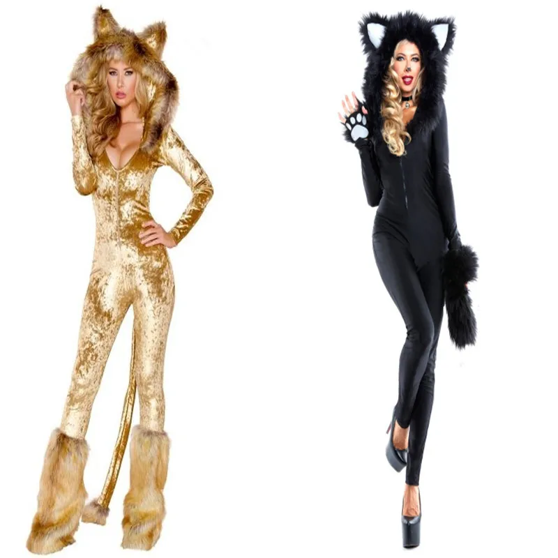 

Halloween COS Tiger Lion Fox Fur Animal Stage Clothing Amusement Park One-piece Animal Play Uniform