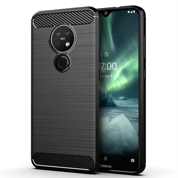 

For Nokia 7.2 Case Soft silicone Carbon Fiber Armor Shockproof Protective back cover cases for nokia7.2 nokia 6.2 shell