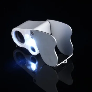 

Eye Magnifying glass Diamond identification Tool Jewelry mirror Illuminated