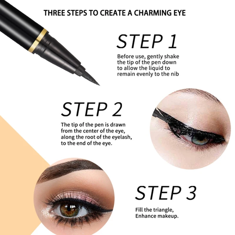 Silky Liquid Eyeliner Pen Black Long Lasting Eye Liner Pencil Waterproof Eyeliner Smudge-Proof Cosmetic Beauty Makeup