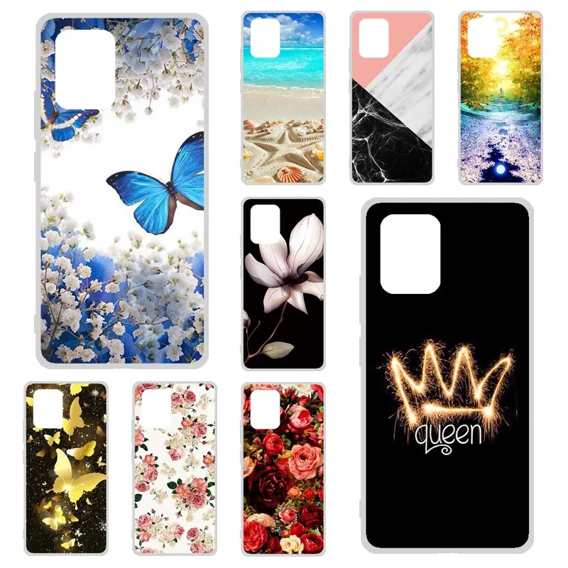 

Phone Case For Samsung A91 Case Silicon Floral DIY Painted TPU Bumper Coque For Samsung Galaxy A91 SM-A915F/DS 6.7 inch Covers