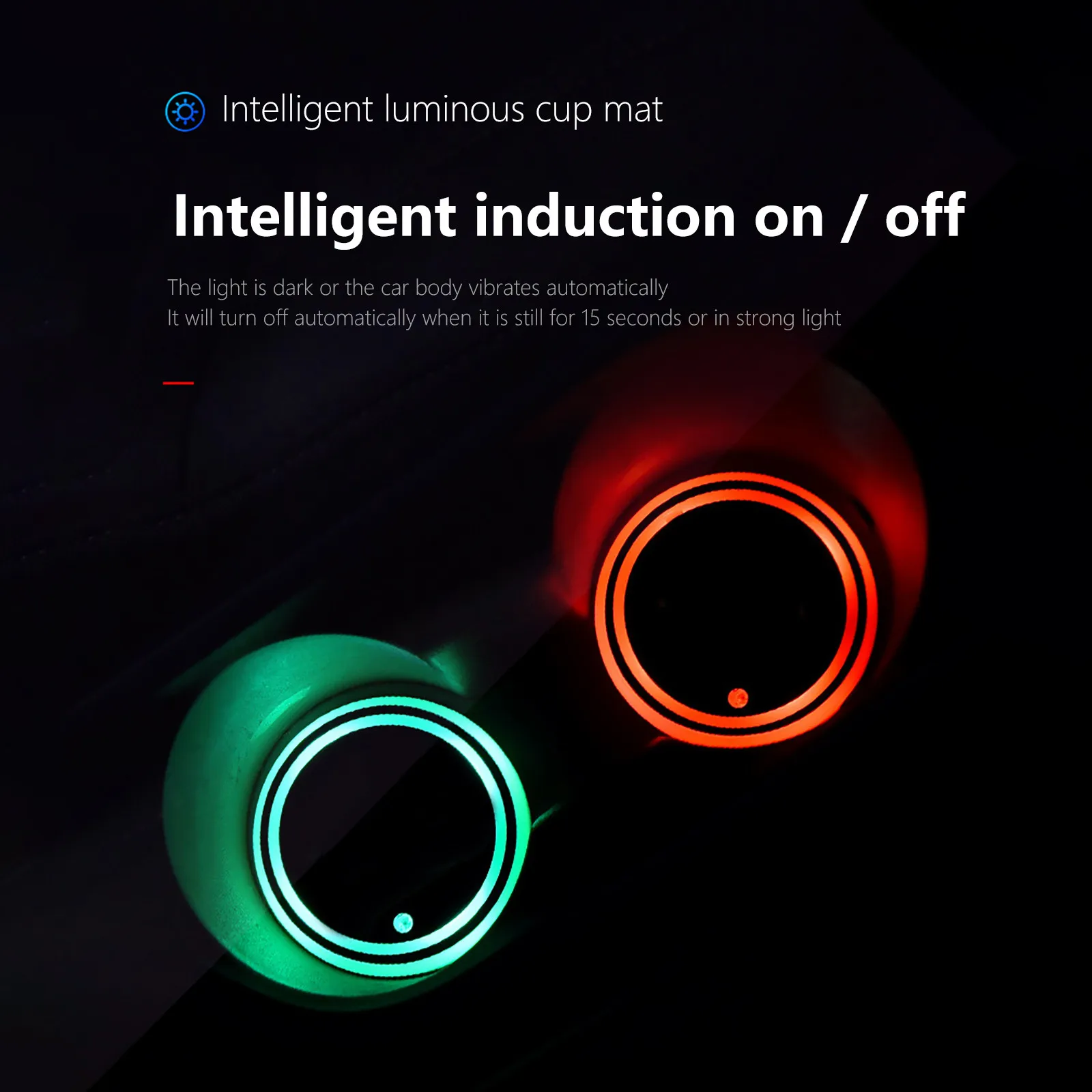 Najnowszy uchwyt na kubek samochodowy atmosfera LED Light akcesoria samochodowe 7 kolorów USB ładowanie wodoodporne żarówki Coaster samochodowe Dropshipping
