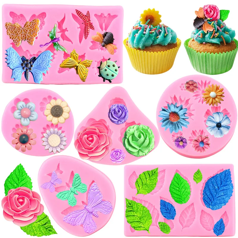 Butterfly Cupcake Fondant Cake Decorating Tools Candy Chocolate Silicone Molds 