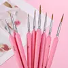 10Pcs/set Wolf Hair Hook Line Pen Fine Paint Brush Pen Set Artist Watercolor Acrylic Painting Brush Art Drawing Supplies 2