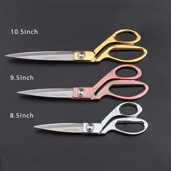 

Professional Tailor/Sewing Scissors Stainless Steel Scissors Fabric/Cutting Scissors Golden Sharp Scissor Needlework Scissor