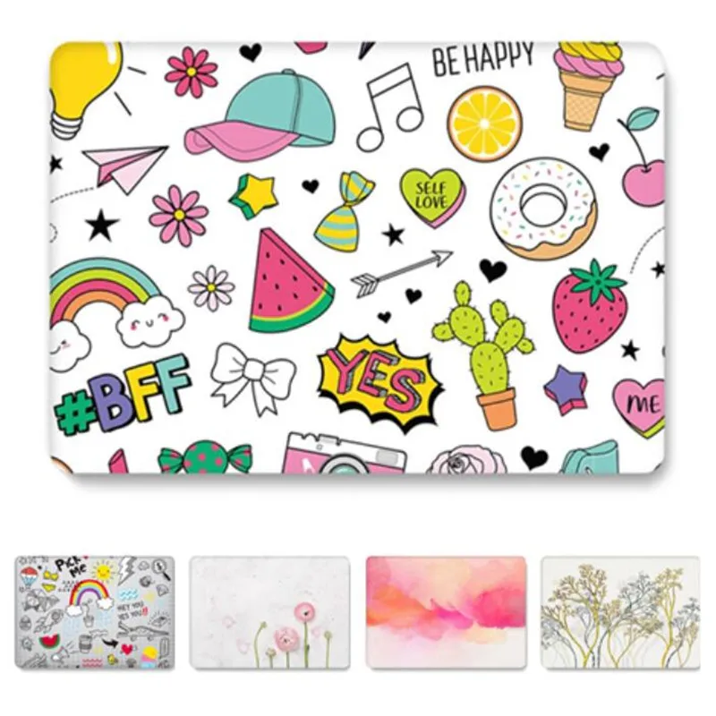 

Laptop Case for Macbook Air 13 Cute Floral Clear Cover for Apple Mac book 13.3 inch A1466,for Macbook Air 13 Case A1932 2018