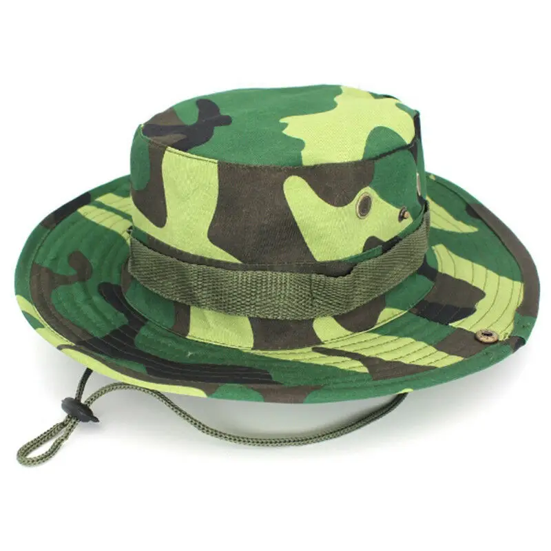 Bucket Hat Boonie Hunting Fishing Outdoor Cap Wide Brim Military Unisex Sun Camo Sports Hats