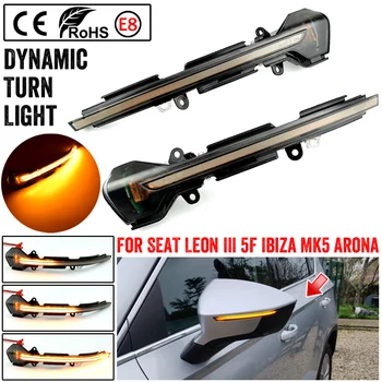 

Pair Dynamic Blinker for Seat Leon III 5F Ibiza KJ1 Arona KJ7 LED Turn Signal Mirror Indicator light 2013 2014 2015 2017 2018
