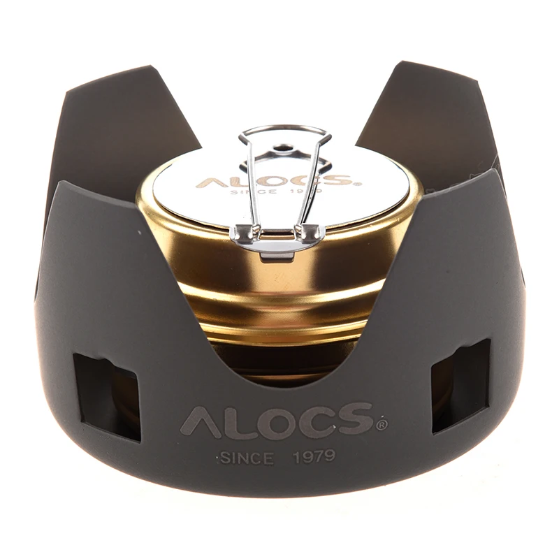 

ALOCS Portable Mini Ultra-light Spirit Burner Alcohol Stove Outdoor Backpacking Hiking Camping Furnace with Stand