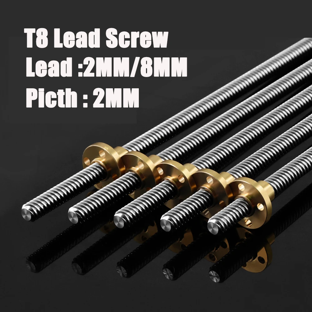 3D Printer Parts Lead Screw 100mm with Nut for Stepper Motor Threaded Rod 