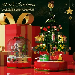 Bloques de construcción de ensamblaje de partículas pequeñas para niños, juguetes creativos de Navidad, regalo de Navidad