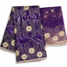 Новое поступление камень Африканский Базен riche ткань с вышивкой кружева/Базен riche платье Материал нигерийский KY120501