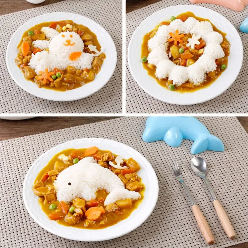 DIY Прекрасный мультфильм животных Форма для рисовых шариков Bento Сэндвич еда производитель плесень домашняя кухня аксессуары инструменты
