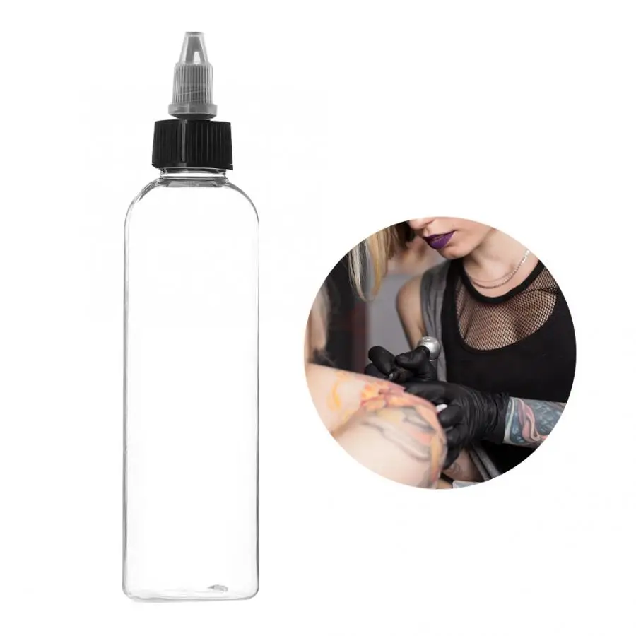 Permanent Makeup 120ml Professional Transparent Plastic Tattoo Ink Pigment Liquid Bottle Tools Accessory Supplie | Красота и здоровье