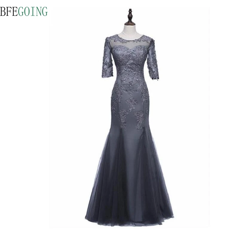 Тюлевое кружевное платье-Русалка до пола с рукавом локтя/юбка-годе для матери