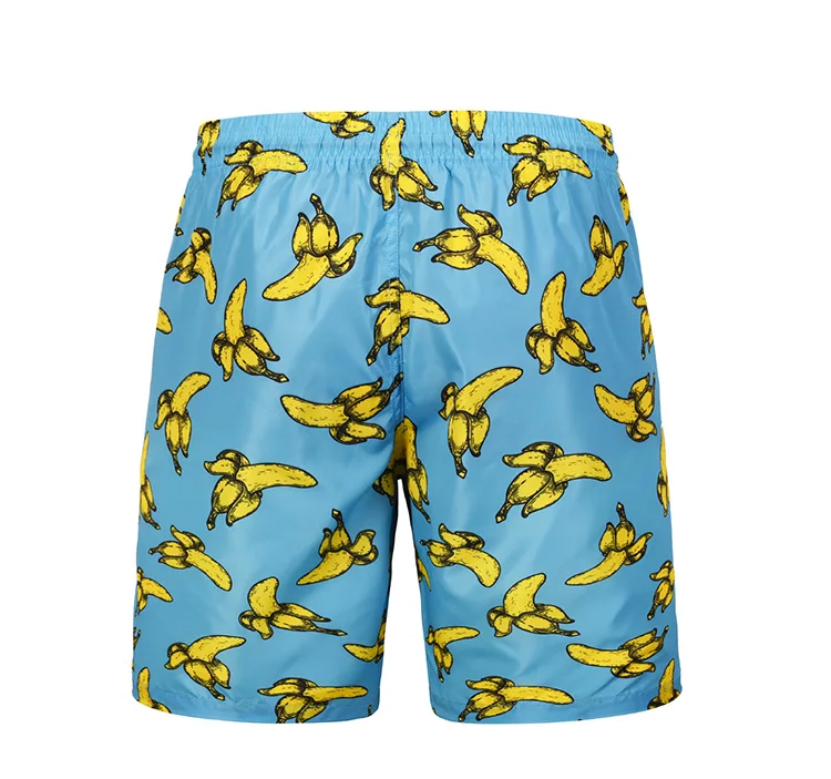 Summer INS Large Size Swimming Trunks Creative Banana Stamp Beach Shorts Quick-Dry Foreign Trade New Style Boxer Shorts