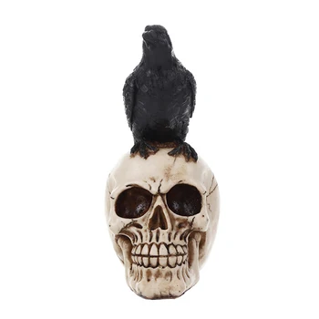 

Resin Craft Statues For Decoration Skull Crow Skull Fashion Home Decor Creative Statue Personalized Ornaments