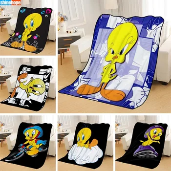 

Personalized Blankets Custom Baby Tweety Bird Blankets Soft TR DIY Your Picture Decoration Bedroom Throw Rug Travel Blanket