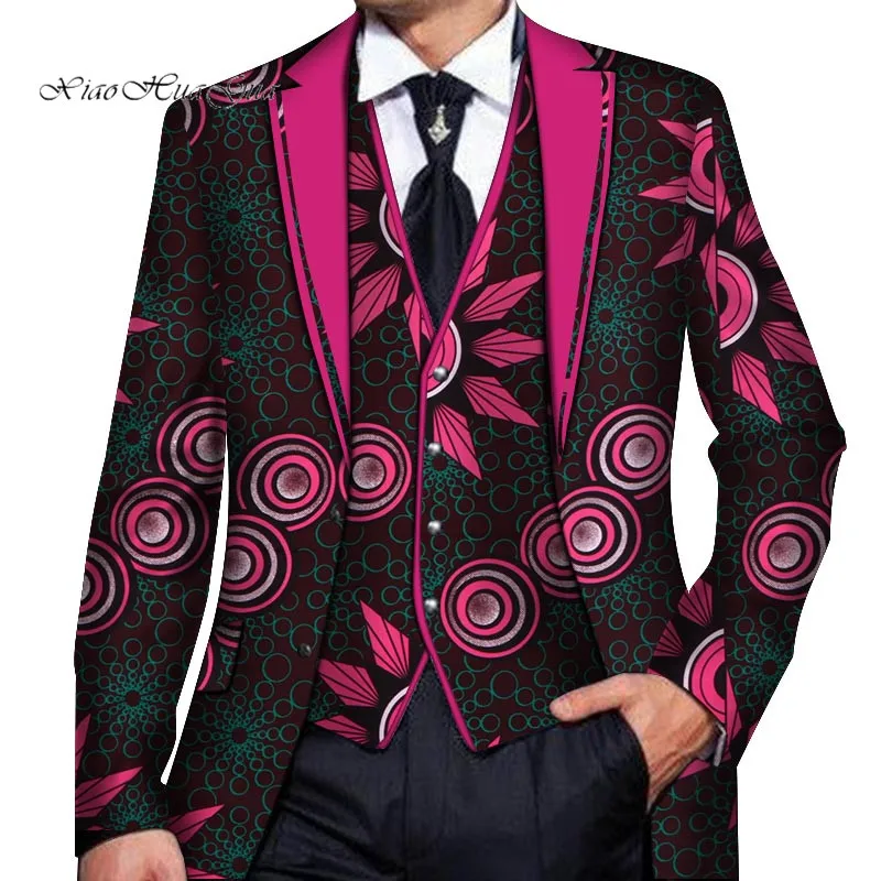 2020 Men Customized Blazer African Print Dashiki Men Clothes Wedding Party Suit Blazer Jacket Tops Coat Mens Suits Jacket WYN766