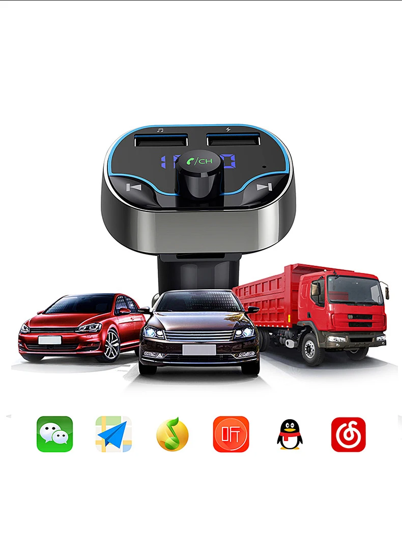 Автомобильный комплект Bluetooth Hands-free fm-передатчик Интеллектуальный Автомобильный MP3-плеер USB быстрое зарядное устройство fm-модулятор автомобильные аксессуары